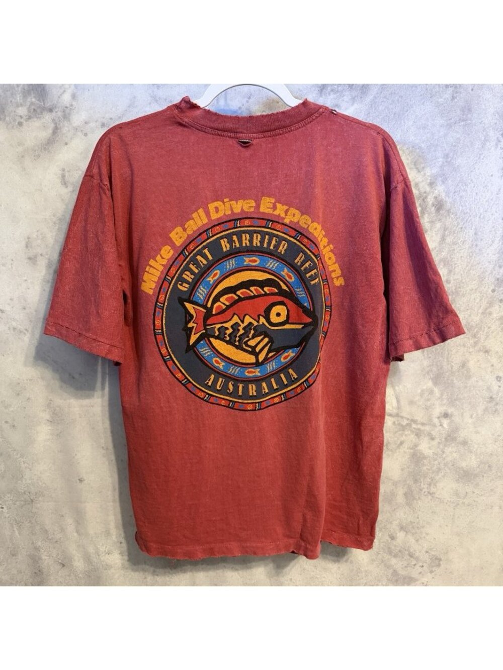 Vintage Great Barrier Reef Diving T Shirt Australia Graphic Tee Size Large L